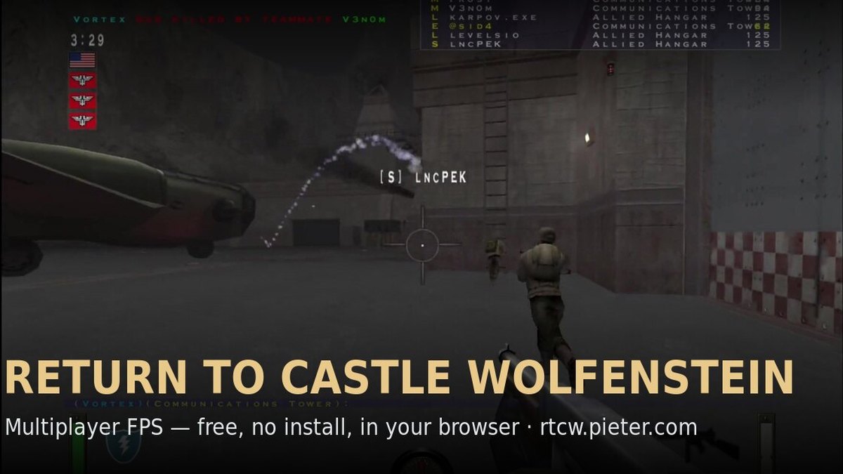 Return to Castle Wolfenstein in the browser