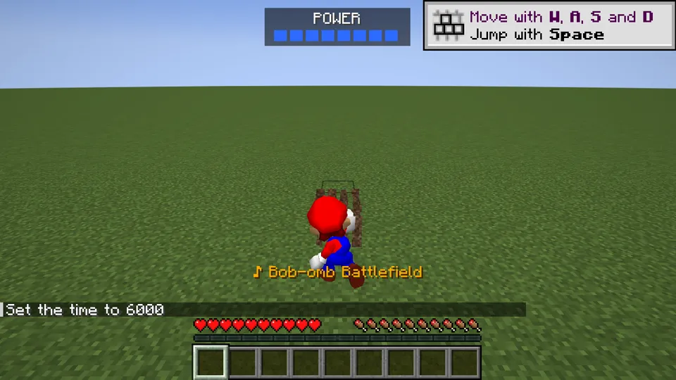 Mario contra mobs in INXANITY Launcher